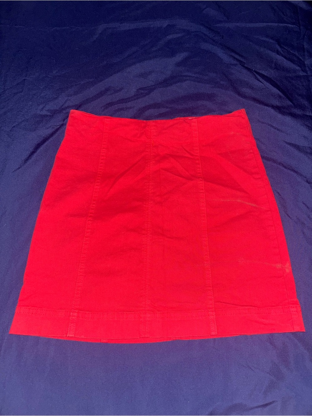 Newbury Kustom Bright Red Mini Skirt